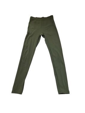 A DAY Layered Up High Waisted Leggings Olive Green 28" Inseam Size Small